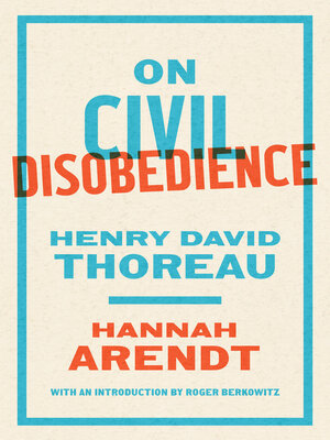 cover image of On Civil Disobedience